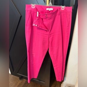 Loft Riveria Slim Dress Pant Hot Pink